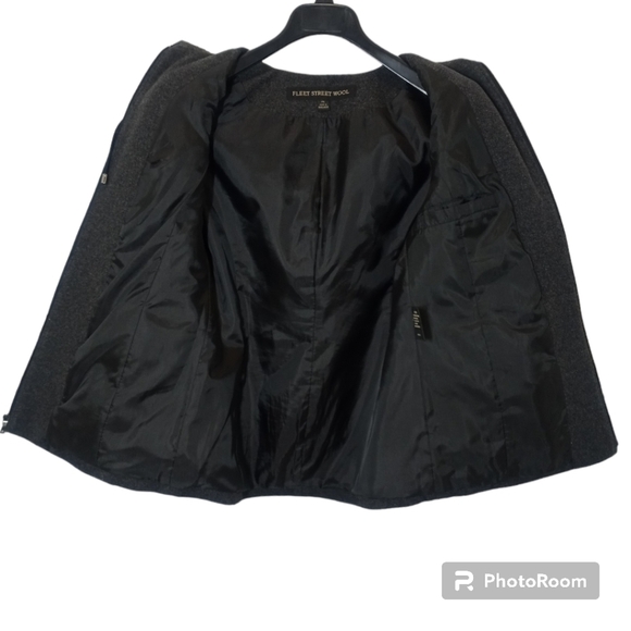 Fleet Street Women’s Wool Blend Hooded Coat Dark Gray Size PS - Picture 7 of 11